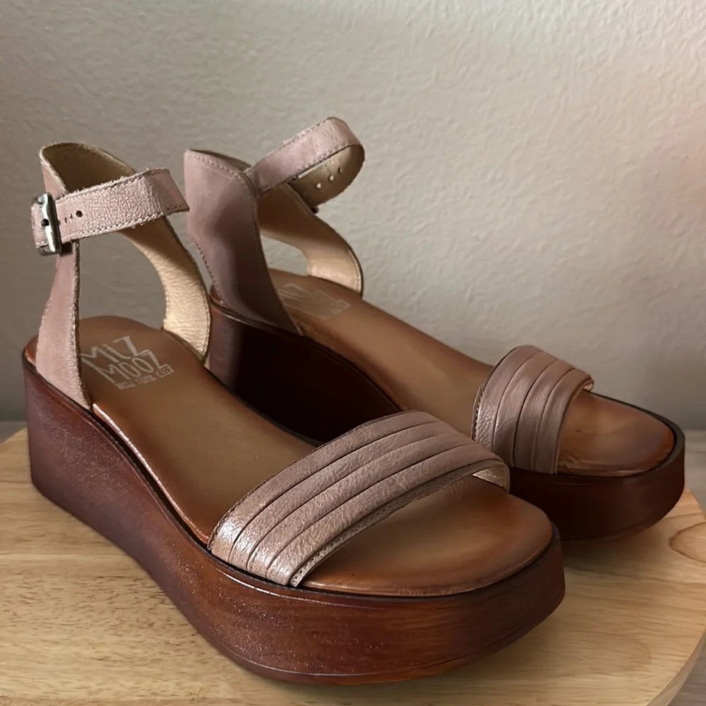 Miz Mooz Leather Platform Wedges - Gwyneth